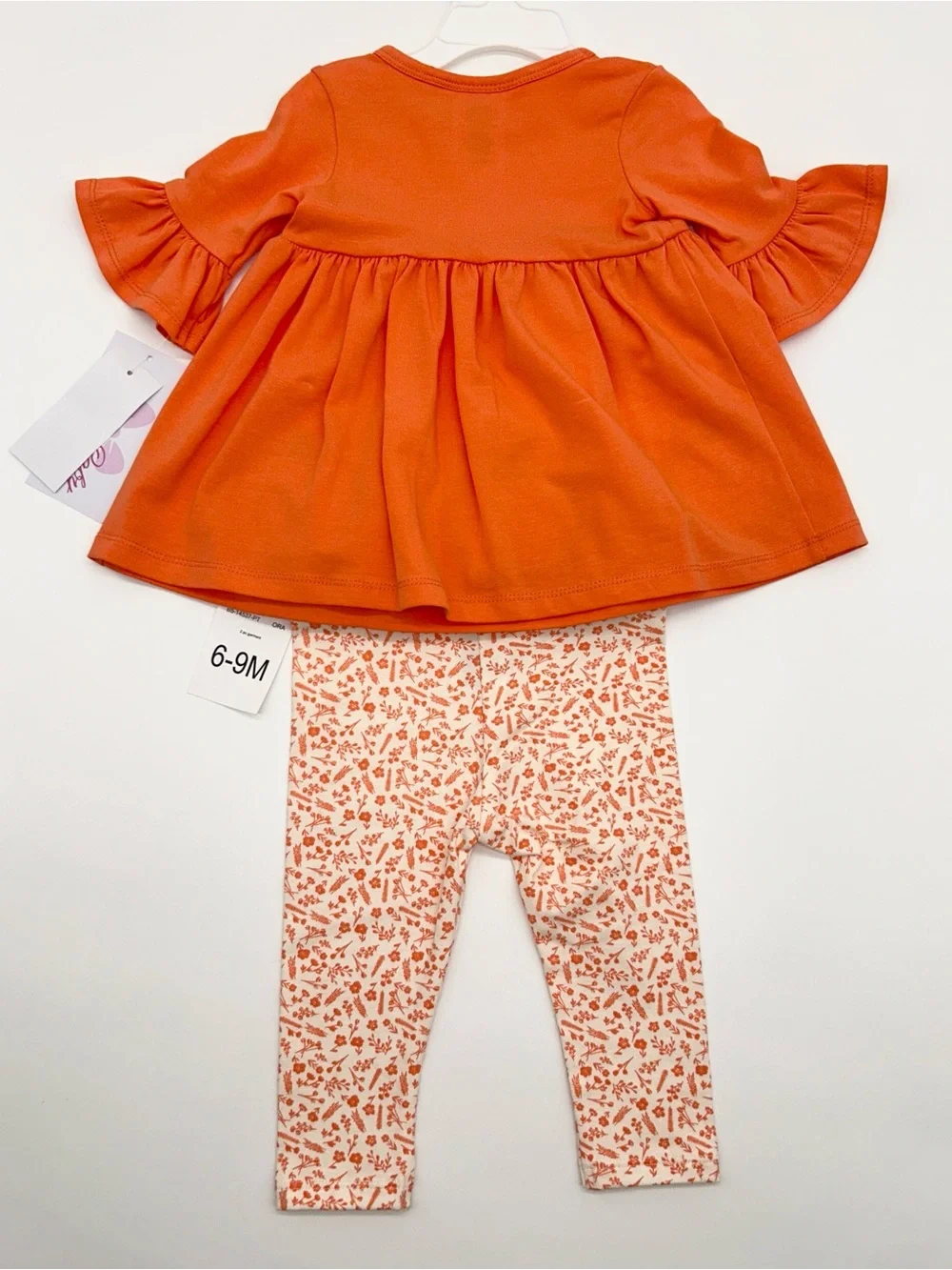 Bonnie Baby Girls 6-9M Fall Tunic Set with Pumpkins